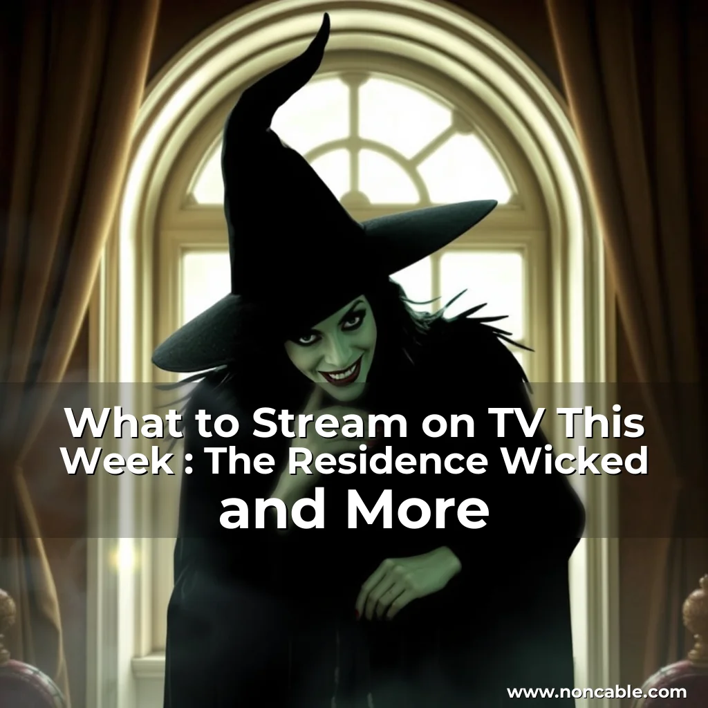 Artistic representation for What to Stream on TV This Week : The Residence Wicked and More