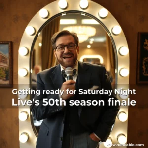 Artistic representation for Getting ready for Saturday Night Live's 50th season finale