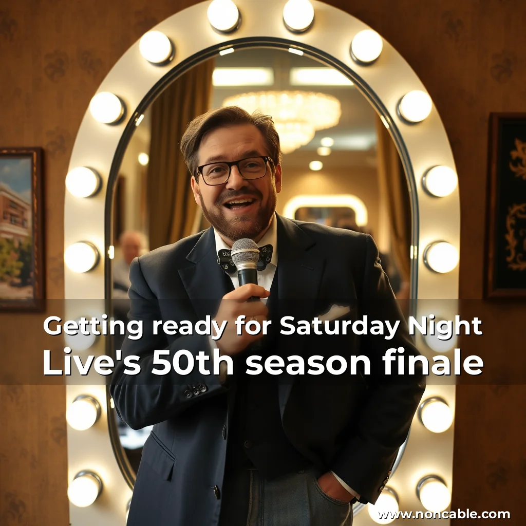 Artistic representation for Getting ready for Saturday Night Live's 50th season finale