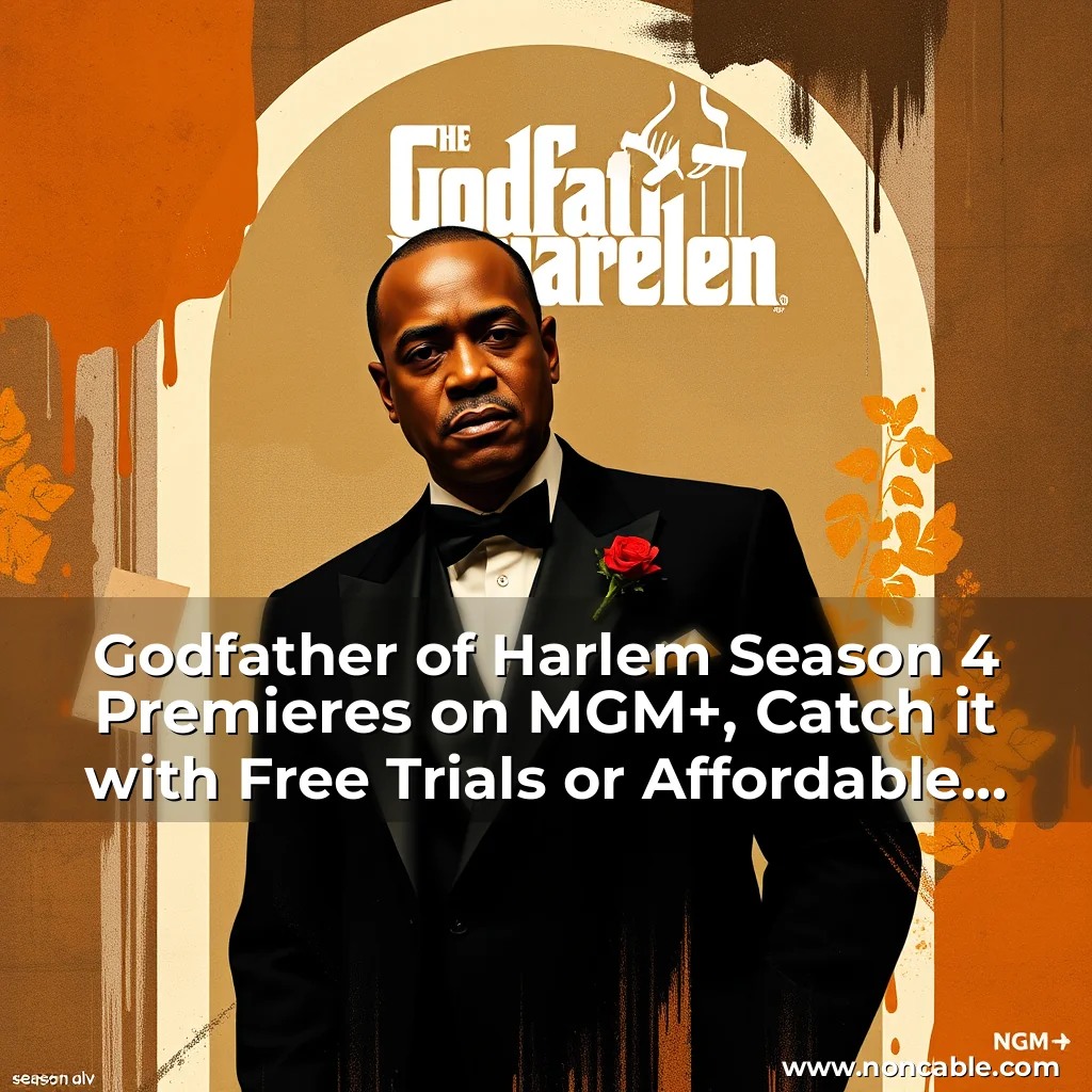 Artistic representation for Godfather of Harlem Season 4 Premieres on MGM+, Catch it with Free Trials or Affordable Streaming Services