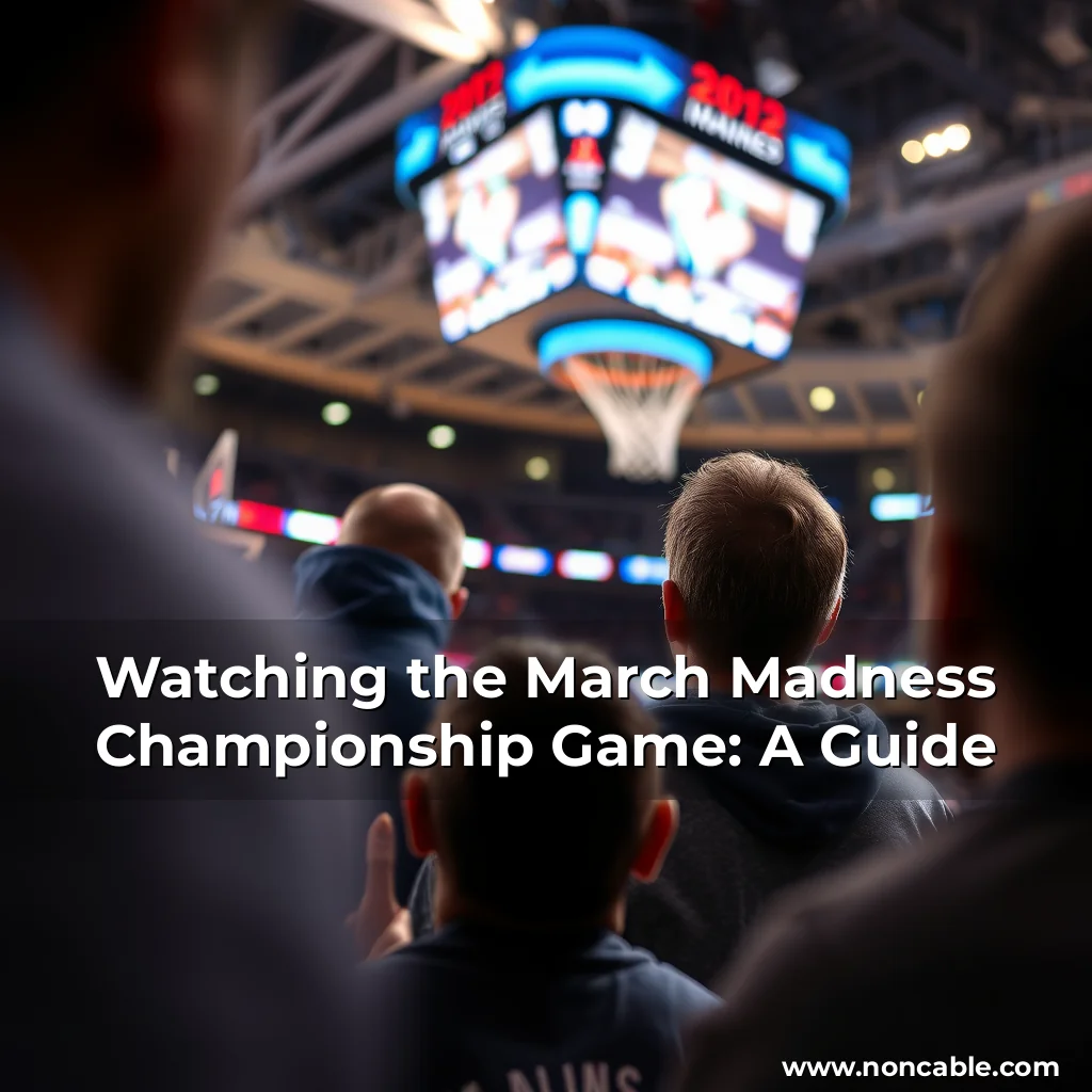 Artistic representation for Watching the March Madness Championship Game: A Guide